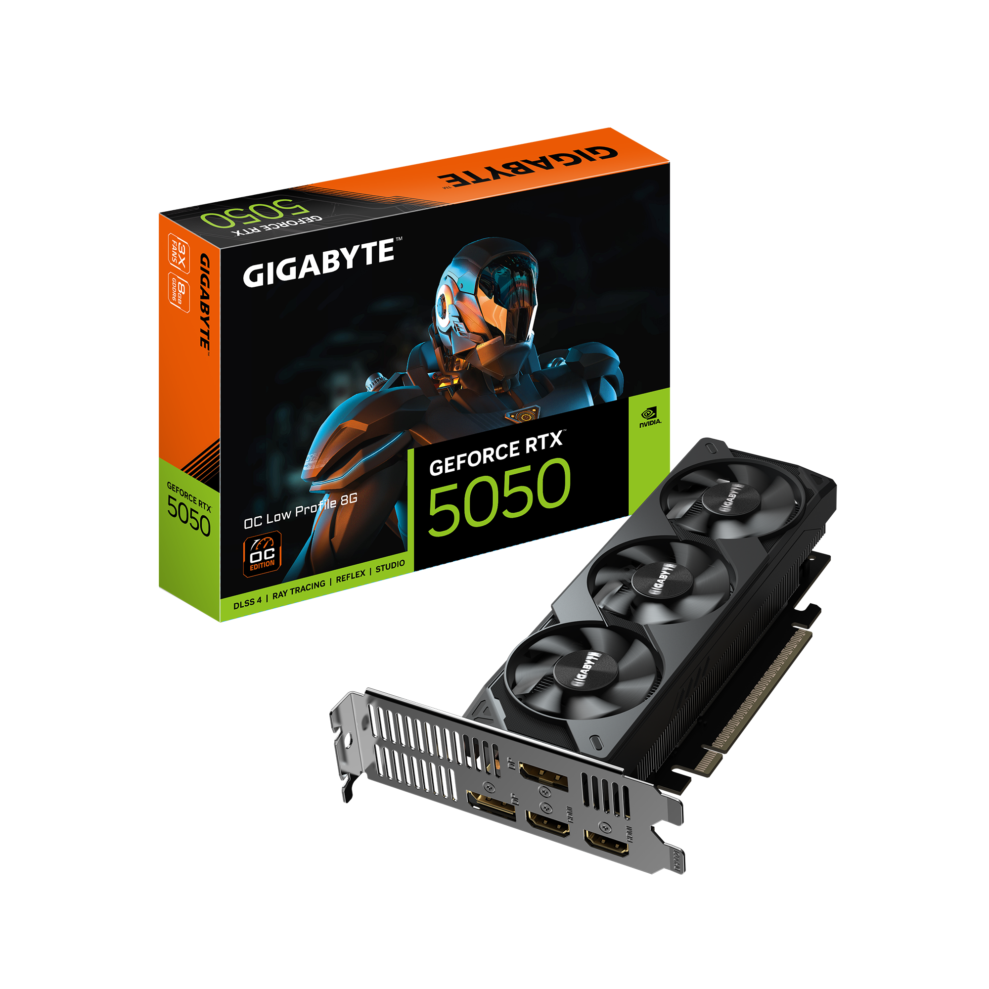 Gigabyte GeForce RTX 5050 OC Low Profile 8G | NVIDIA | 8 GB | GeForce RTX 5050 | GDDR6 | HDMI ports quantity 2 | PCI-E 5.0