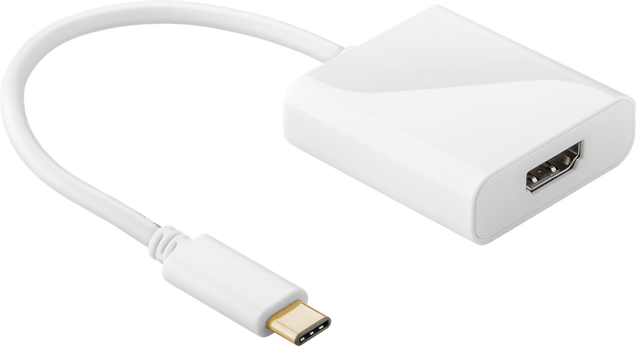 Goobay | USB-C HDMI adapter | 66259 | White | USB-C male | HDMI female (Type A) | 0.2 m - Image 3