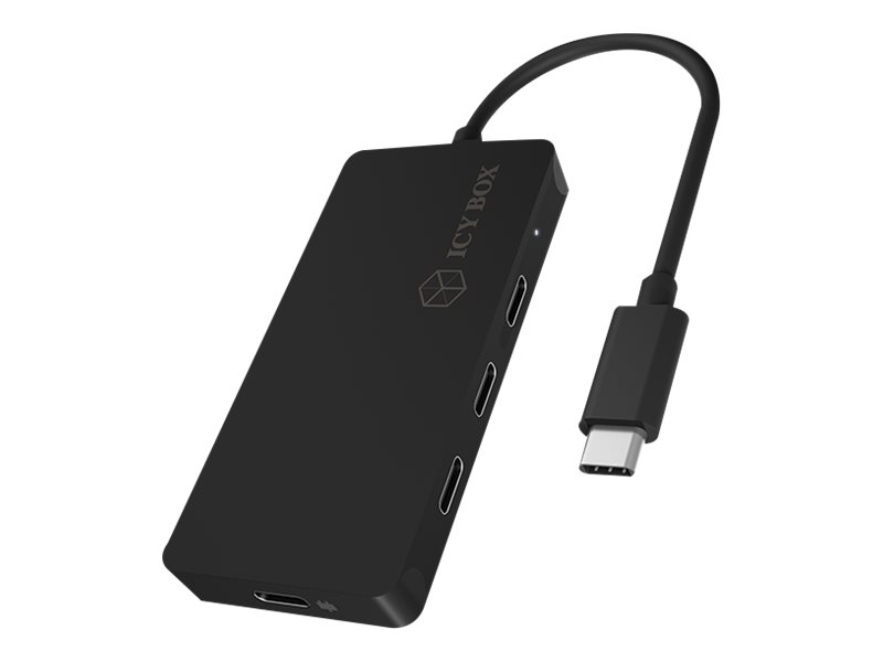 Raidsonic | 4-port hub with USB Type-C interface and PD port | IB ...