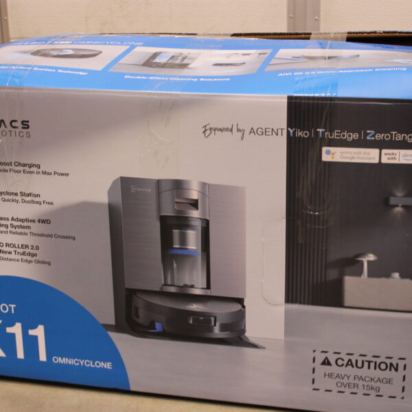 SALE OUT. Ecovacs DEEBOT X11 OMNICYCLONE EU Vacuum & mop, Wet&Dry,with new bagless All-in-One OmniCyclone station, Black (with brown shimmer | SALE OUT. Ecovacs Robot Vacuum Cleaner with New Bagless All-in-One OmniCyclone Station | DEEBOT X11 OMNICYCLONE EU | Wet&Dry | 6400 mAh | 19500 Pa | Black | DEMO