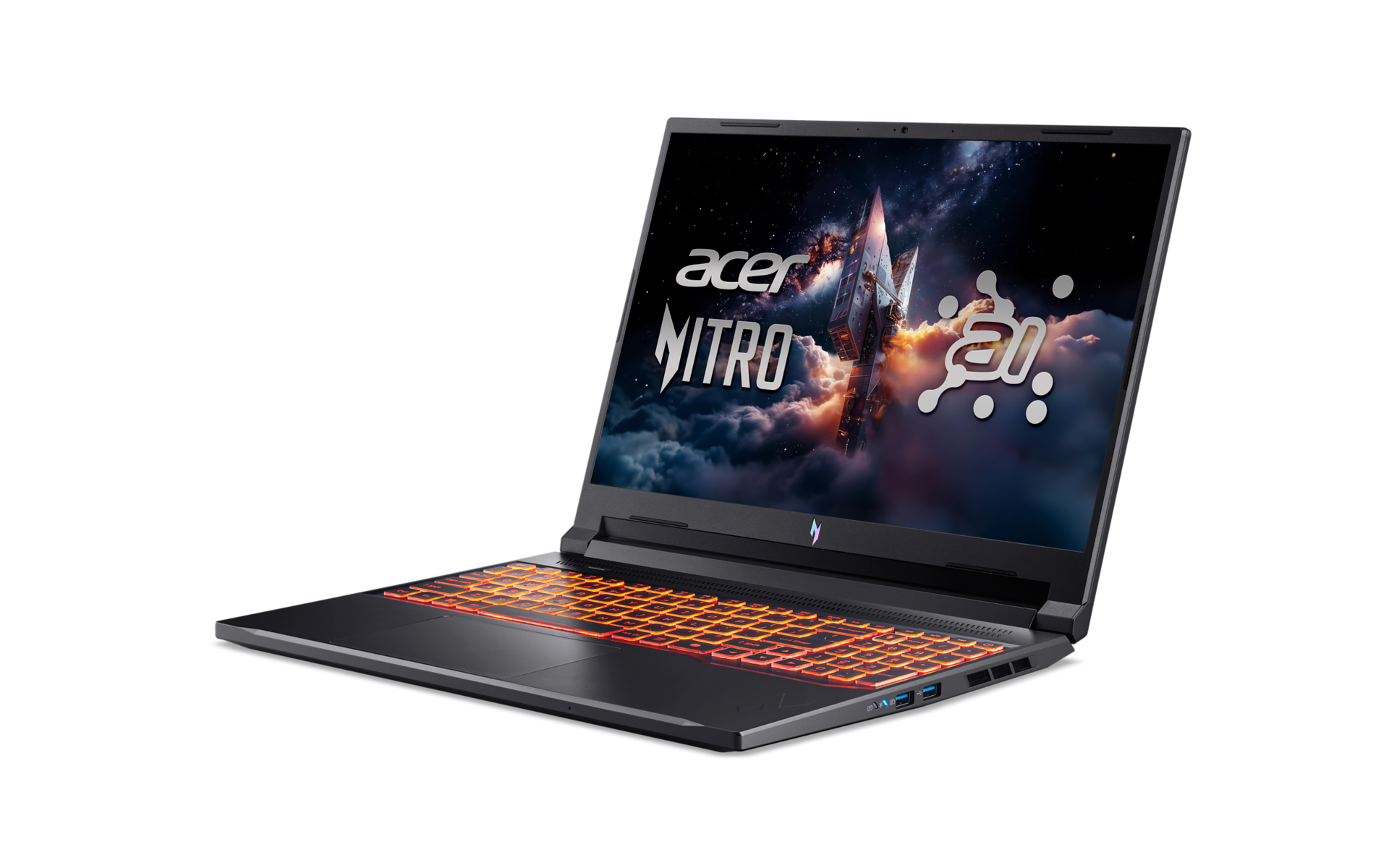 Acer | Nitro V 16 AI ANV16-42-R1PE | Shale Black | 16 " | IPS | WUXGA | 1920 x 1200 pixels | AMD Ryzen 5 | 240 | 16 GB | DDR5 | Solid-state drive capacity 512 GB | NVIDIA GeForce RTX 5050 | GDDR7 | 8 GB | Windows 11 Home | 802.11ax | Bluetooth version 5.3 | Keyboard language US international | Keyboard backlit | Warranty 24 month(s) - Image 5