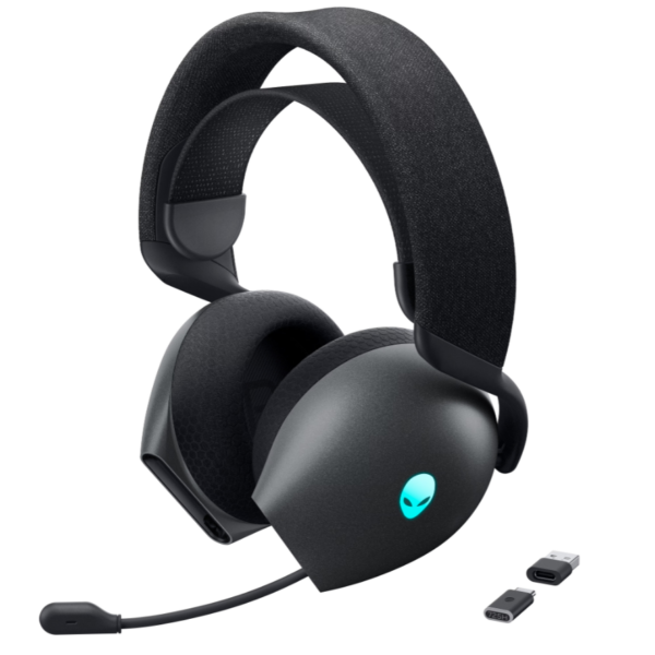 Dell Gaming Headset | Alienware Tri Mode AW725H | Bluetooth | Over-Ear | Microphone | Noise canceling | Wireless | Dark Side of the Moon