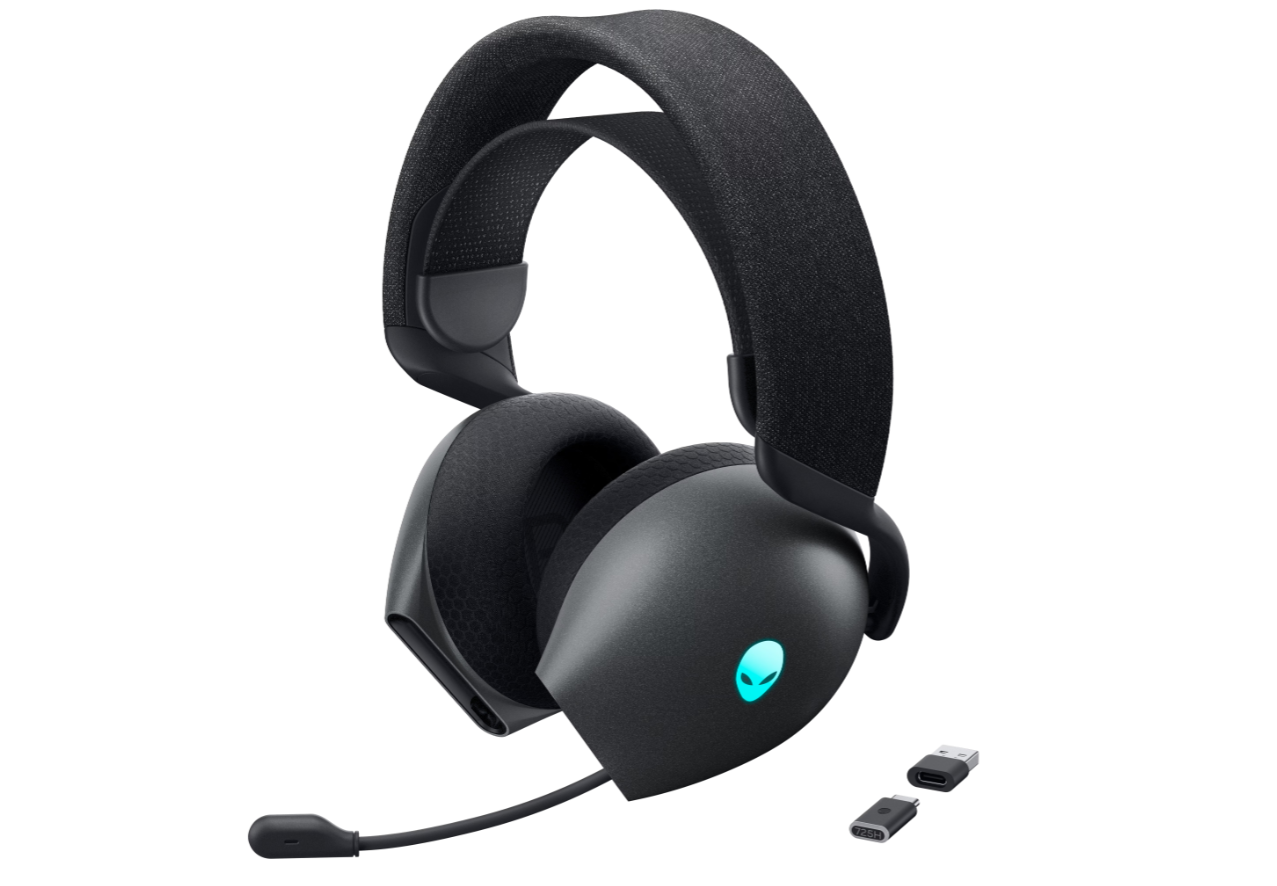 Dell Gaming Headset | Alienware Tri Mode AW725H | Bluetooth | Over-Ear | Microphone | Dark Side of the Moon | Noise canceling | Wireless