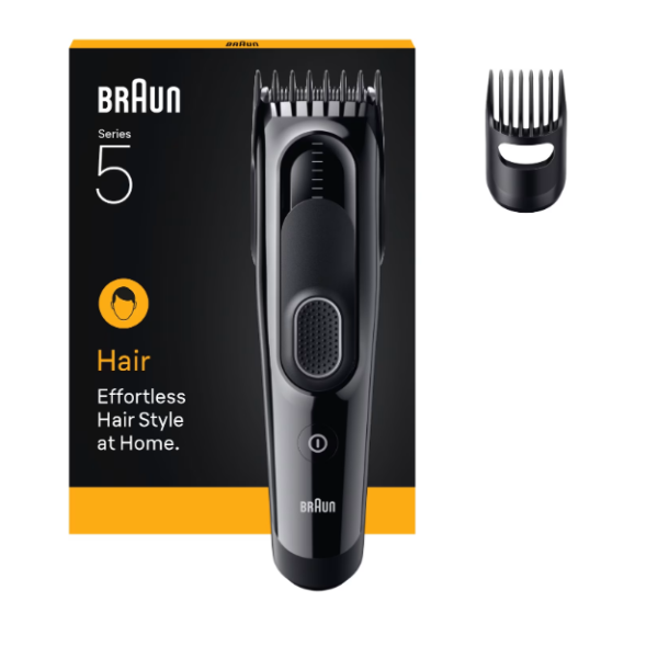 Braun Hair Clipper | HC5510 Series 5 | Cordless | Number of length steps 9 | Black