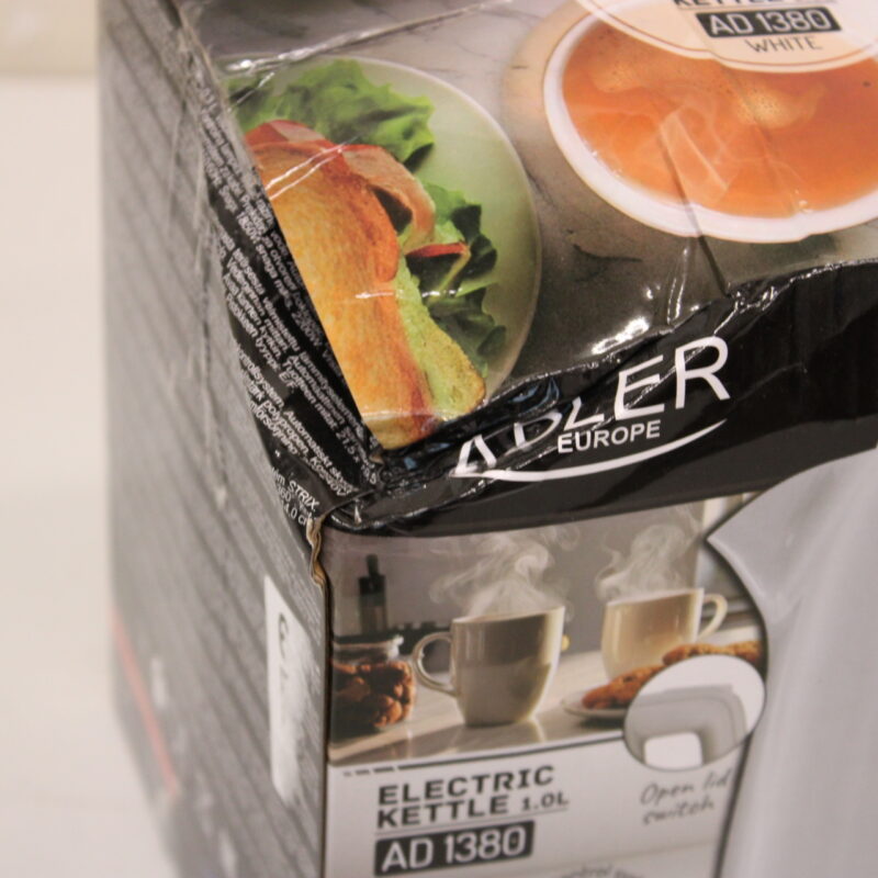 SALE OUT. Adler AD 1380w Electric kettle, Plastic, 1 L, White | SALE OUT. Adler Kettle | AD 1380w | Electric | 2200 W | 1 L | Polypropylene | 360° rotational base | White | DAMAGED PACKAGING - Image 3