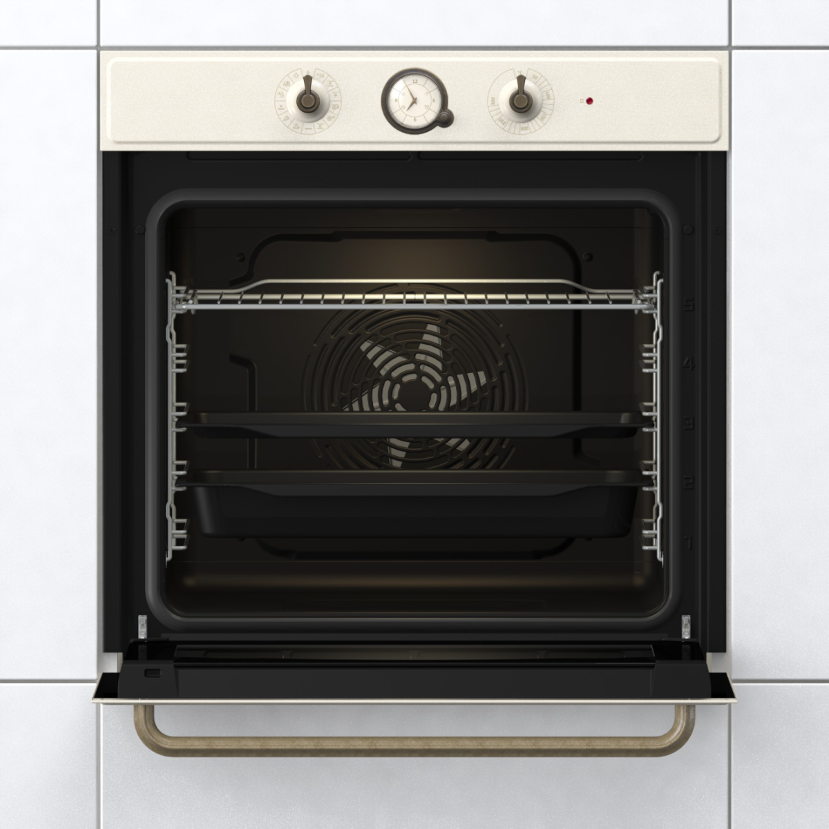 Gorenje | Oven | BOS67371CLI | 77 L | Multifunctional | EcoClean | Mechanical control | Steam function | Height 59.5 cm | Width 59.5 cm | Beige - Image 12
