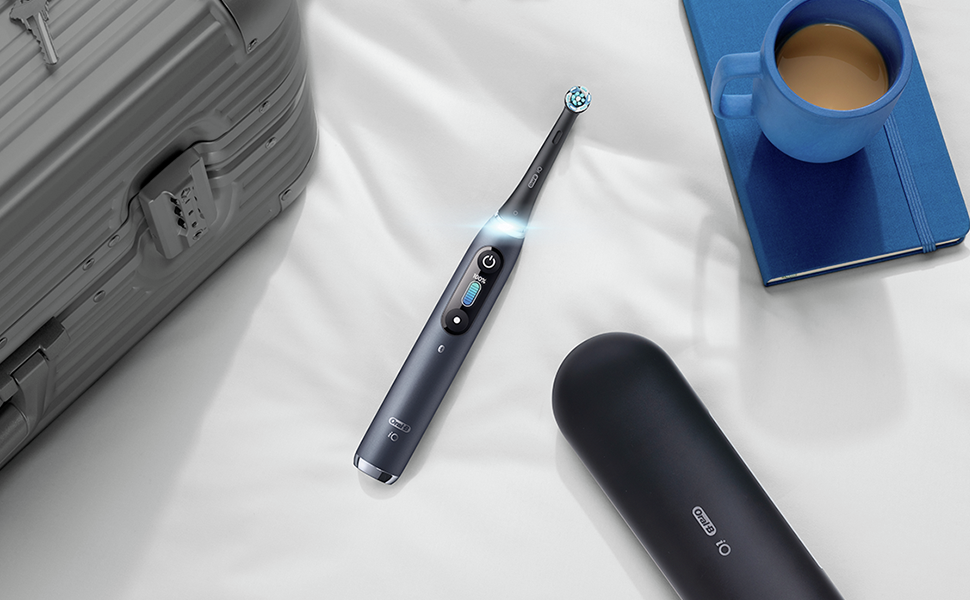 Oral-B | Electric Toothbrush | iO 9 Series Duo | Rechargeable | For adults | Number of brush heads included 2 | Number of teeth brushing modes 7 | Black Onyx/Rose - Image 4