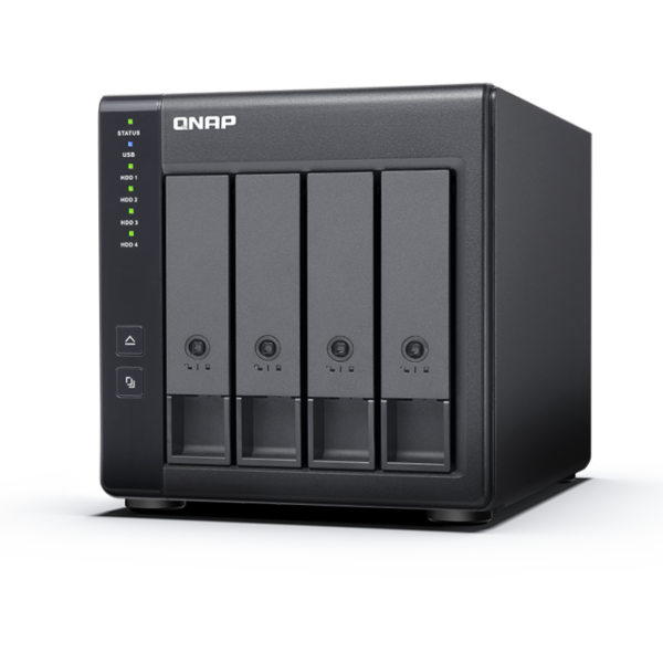 QNAP | 4-Bay | TR-004 | Up to 4 HDD/SSD Hot-Swap | Micro processor with hardware RAID