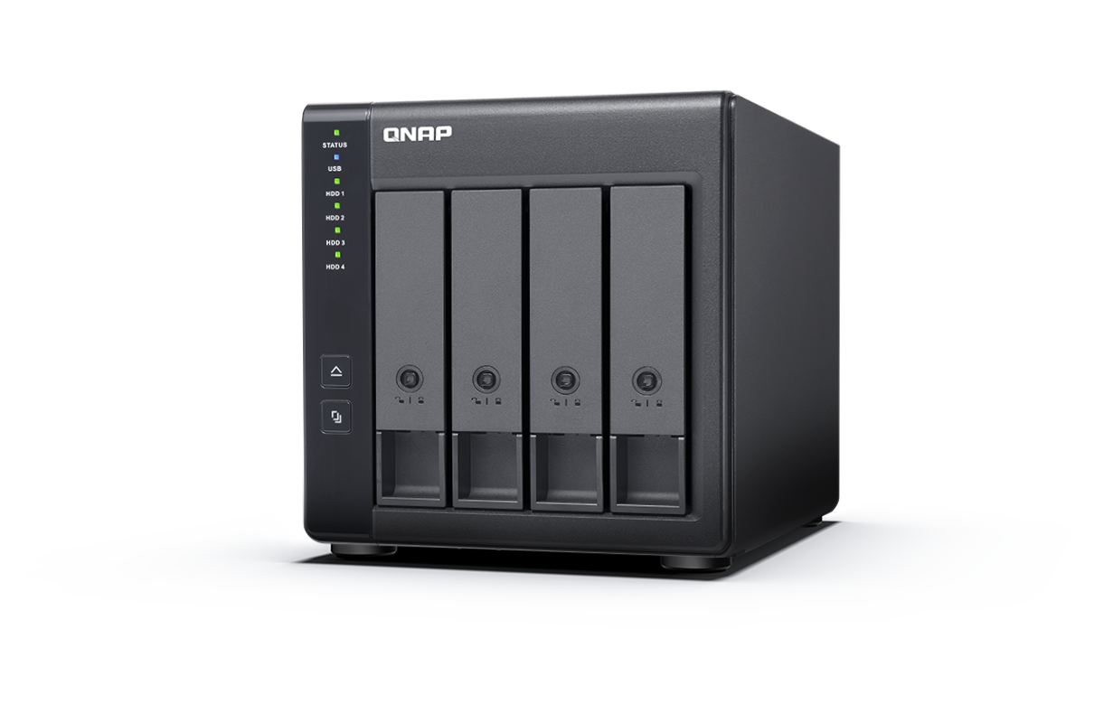 QNAP | 4-Bay | TR-004 | Up to 4 HDD/SSD Hot-Swap | Micro processor with hardware RAID