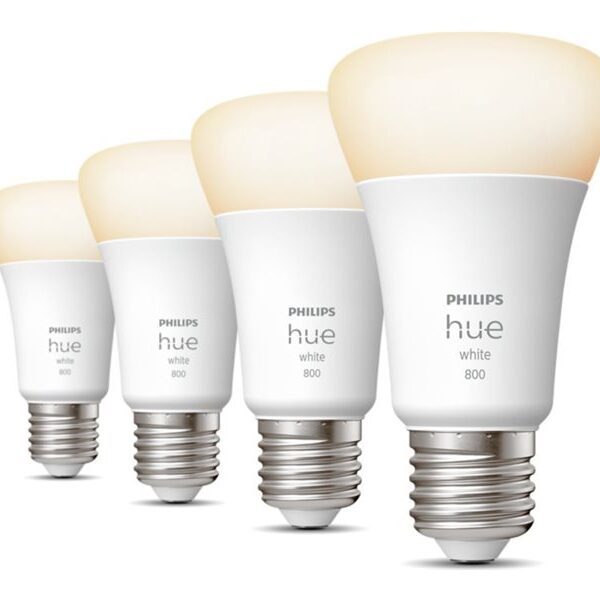 Hue W 9W A60 E27, 4pcs pack | E27 | 9 W | Warm White 2700K | Bluetooth and Zigbee