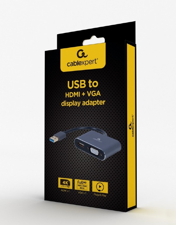 Cablexpert | USB display adapter | A-USB3-HDMIVGA-01 | USB 3.0 Type-A | 0.15 m - Image 4