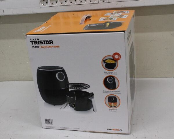 SALE OUT. Tristar FR-6956 Digital Crispy Fryer, 5 servings per baking session, 4.5L, No oil needed, 1500 W, Black | Tristar Digital Crispy Fryer | FR-6956 | Power 1500 W | Capacity 4.5 L | Black | DAMAGED PACKAGING, SCRATCHED ON THE SIDE
