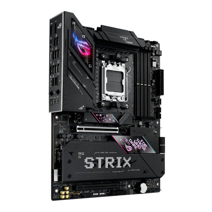Asus ROG STRIX B850-E GAMING WIFI | Processor family AMD | Processor socket AM5 | DDR5 | Supported hard disk drive interfaces SATA, M.2 | Number of SATA connectors 4 - Image 3