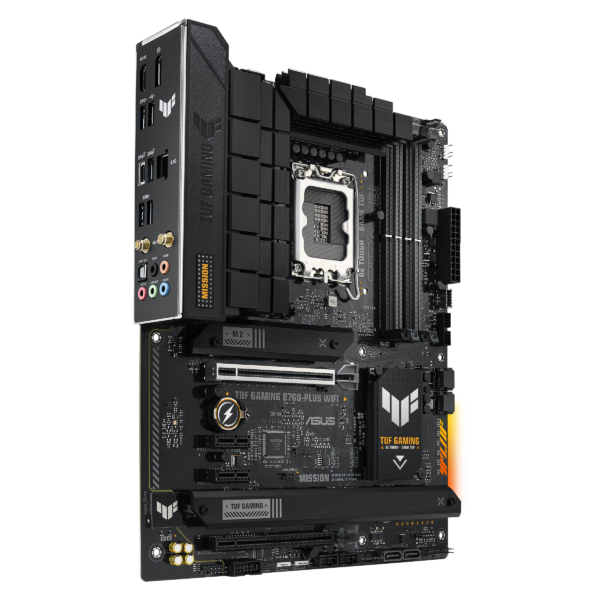 Asus TUF GAMING B760-PLUS WIFI | Processor family Intel | Processor socket LGA1700 | Supported hard disk drive interfaces SATA, M.2 | Number of SATA connectors 4