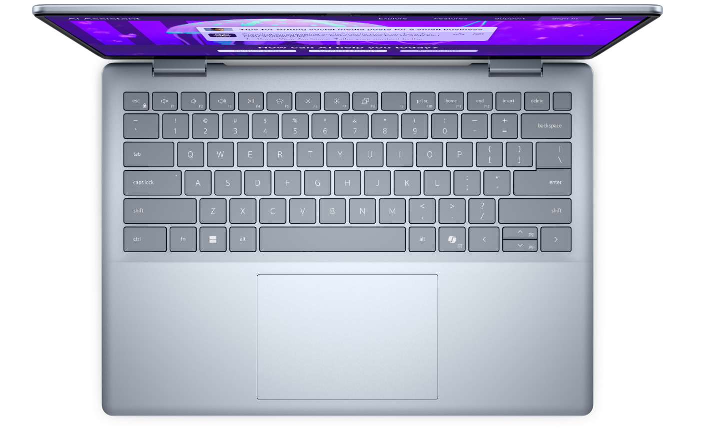 Dell Plus 14 DB14250 | Ice Blue | 14 " | WVA | Touchscreen | 2K | 1920 x 1200 pixels | Intel Core Ultra 7 | 256V | 16 GB | LPDDR5X | Solid-state drive capacity 1000 GB | Intel Arc Graphics | Windows 11 Pro | 802.11be | Keyboard language English | Keyboard backlit | Warranty 36 month(s) | Battery warranty 12 month(s) - Image 4