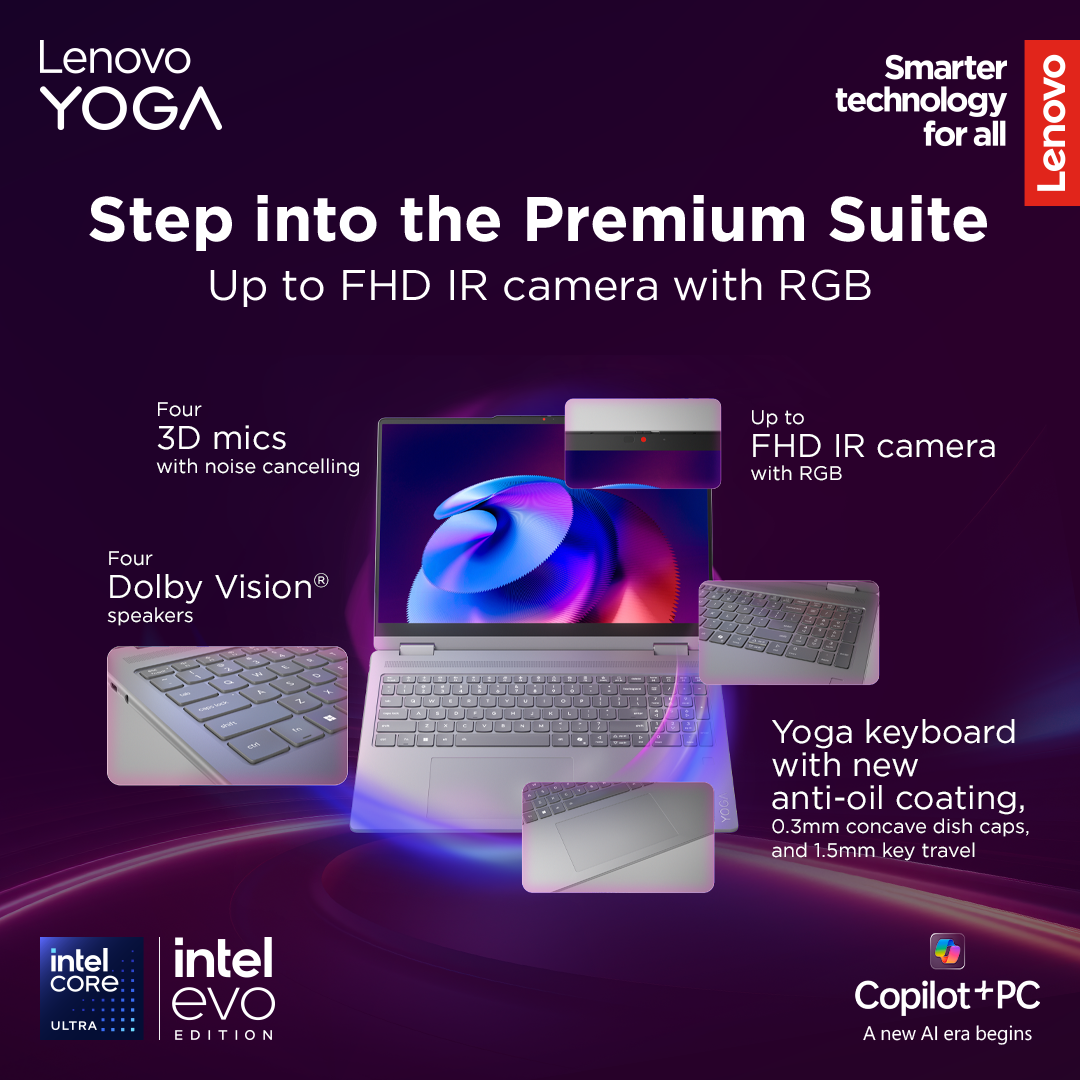 Lenovo Yoga 7 2-in-1 16ILL10 | Luna Grey | 16 " | OLED | Touchscreen | 2.8K WQXGA+ | 2880 x 1800 pixels | Intel Core Ultra 7 | 258V | 32 GB | Soldered LPDDR5x | Solid-state drive capacity 1000 GB | Intel Arc Graphics 140V | Windows 11 Home | 802.11be | Bluetooth version 5.4 | Keyboard language Nordic | Keyboard backlit | Warranty 24 month(s) | Battery warranty 12 month(s) - Image 42