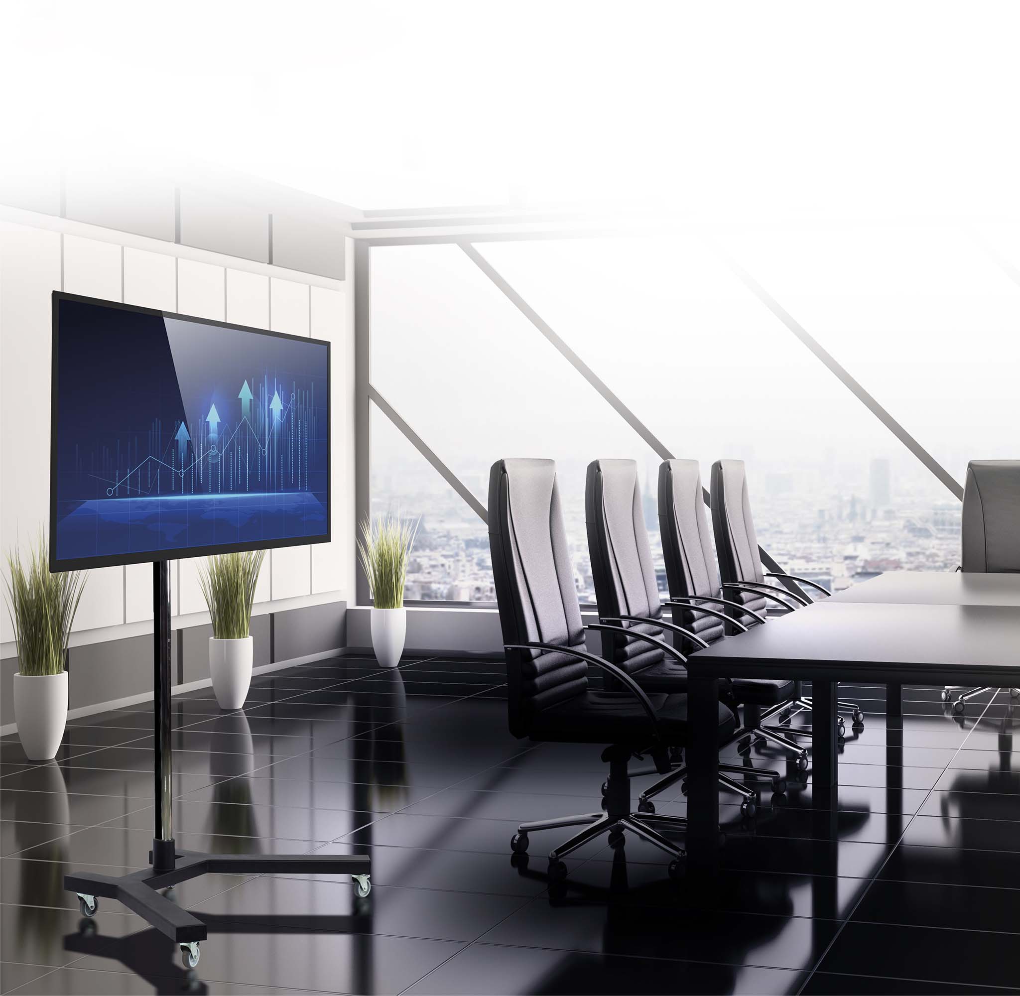 EDBAK | WWTR-TR51c-B | Trolleys & Stands | 37-60 " | Maximum weight (capacity) 80 kg | Black - Image 6