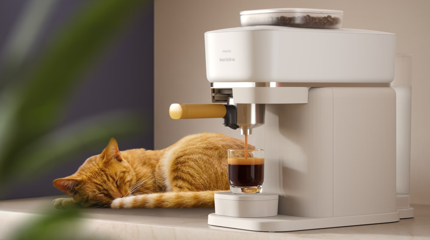 Philips Coffee maker | BAR300/03 Baristina | Pump pressure 16 bar | Semi-automatic | 122.8 W | White - Image 12