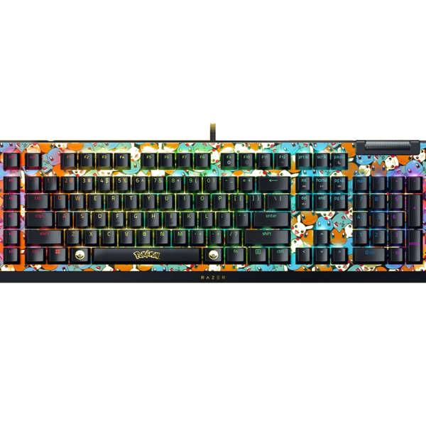 Razer BlackWidow V4 X | Mechanical Gaming Keyboard | Wired | US | Pokémon Edition | Razer Green Mechanical Switches (Clicky)