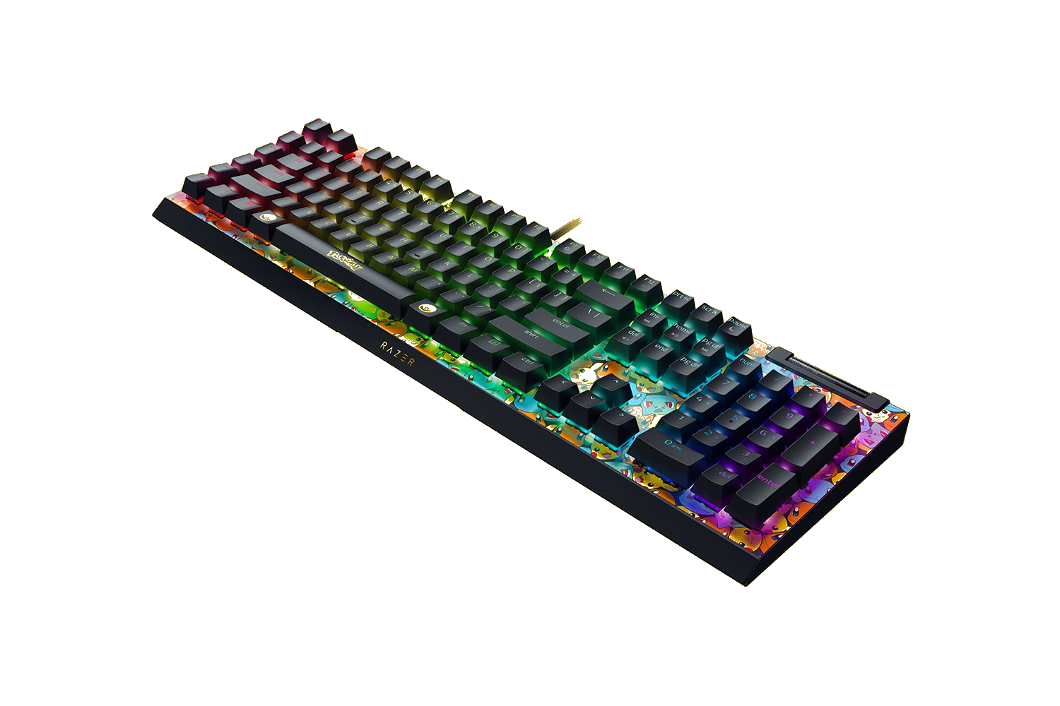 Razer | BlackWidow V4 X | Mechanical Gaming Keyboard | Wired | US | Chroma RGB | Pokémon Edition | Green Mechanical Switches - Image 4
