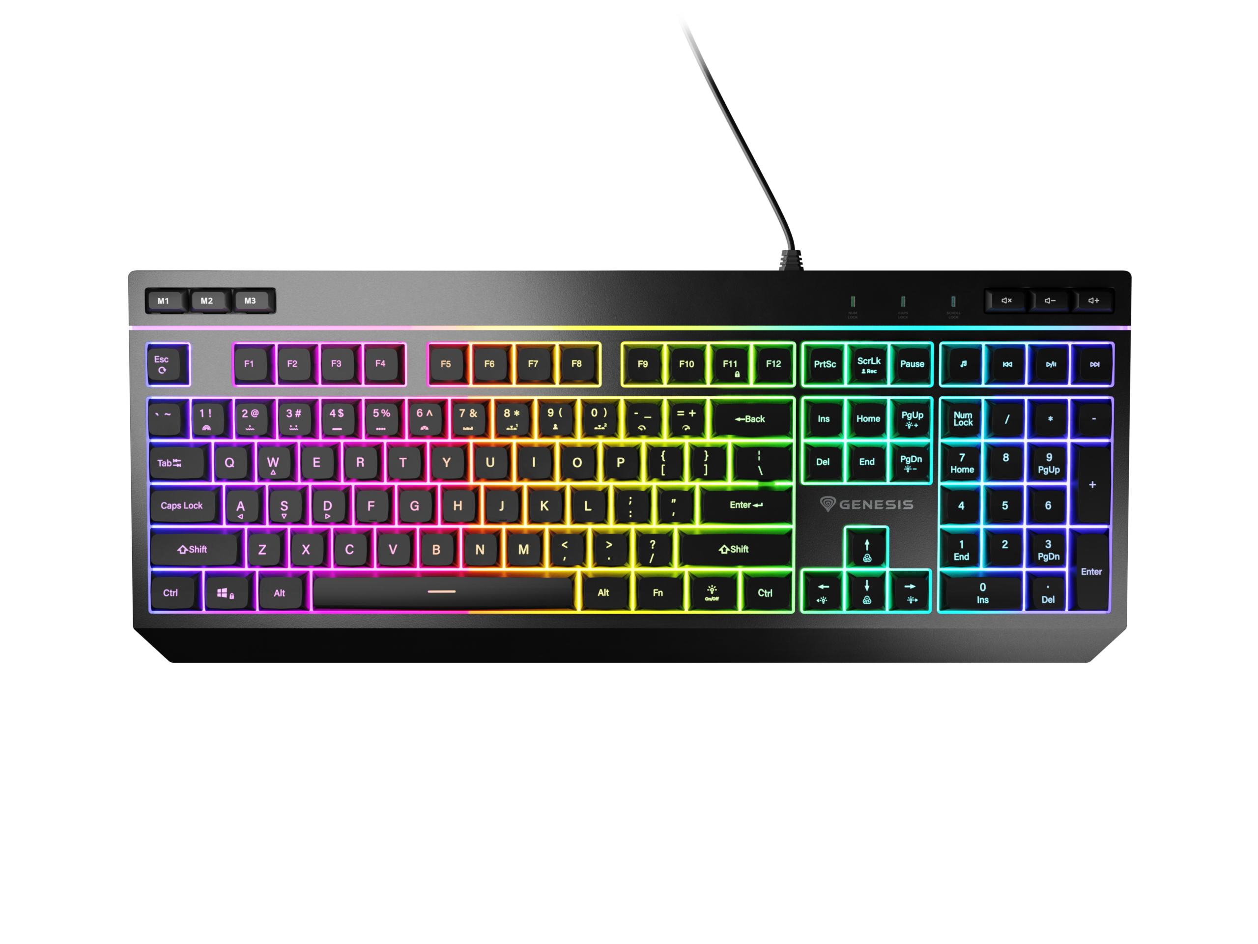 Genesis | Rhod 530 | Membrane Gaming Keyboard | Wired | US | Black | USB-A