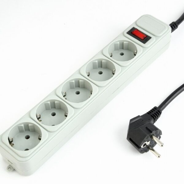 Gembird SPG3-B-6C surge protector, 5 sockets, 6ft