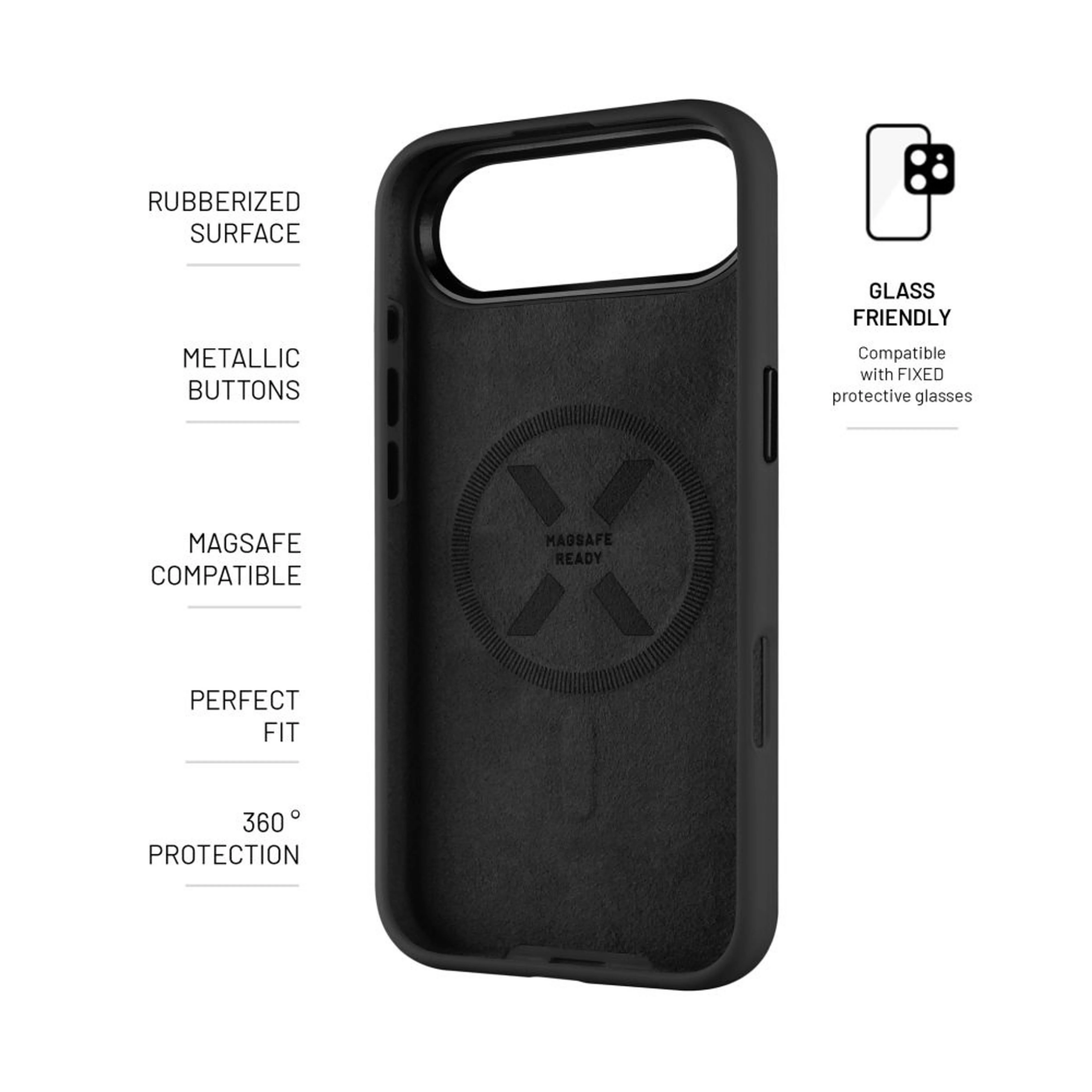 Fixed MagFlow | Back cover | Apple | iPhone Air | Liquid silicon | Black - Image 3