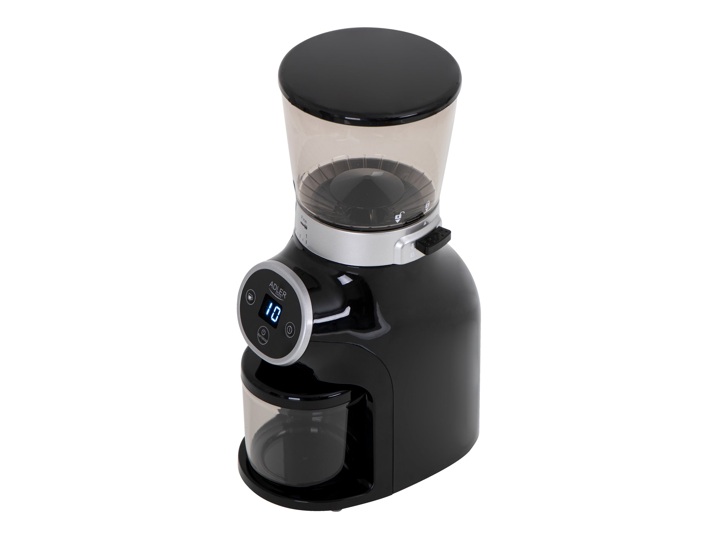 Adler | Coffee Grinder | AD 4450 Burr | 300 W | Coffee beans capacity 300 g | Number of cups 1-10 pc(s) | Black - Image 2