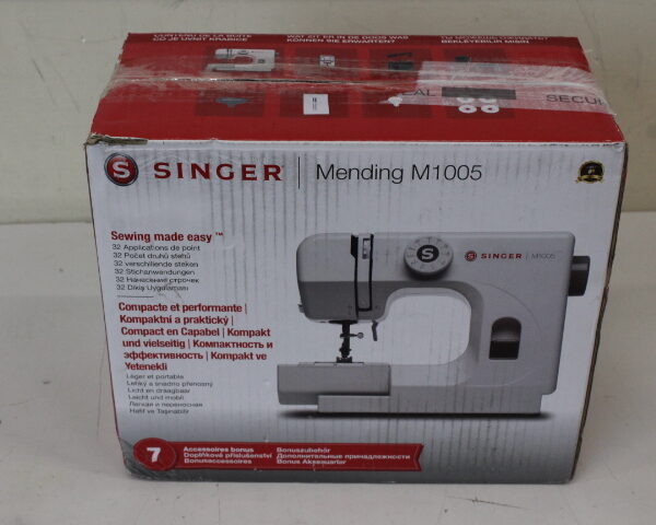 SALE OUT. Singer M1005 Sewing Machine, White | Singer | Sewing Machine | M1005 | Number of stitches 11 | Number of buttonholes 1 | White | DAMAGED PACKAGING, USED, REFURBISHED, SCRATCHED