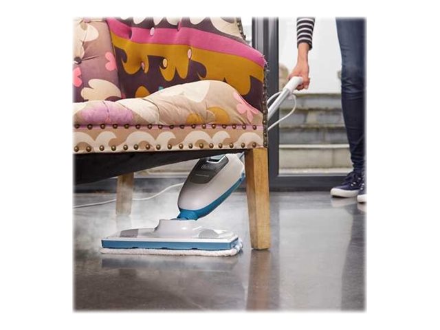 BLACK & DECKER | Steam mop | FSMH13E10-QS | Power 1300 W | Water tank capacity 0.38 L | White/Blue - Image 8