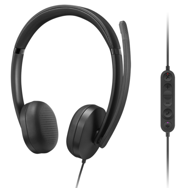 Lenovo Wired VoIP Headset 5000 (Teams) | Built-in microphone | USB Type-A, USB Type-C | Black