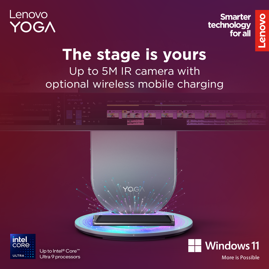 Lenovo Yoga | 27IAH10 | Desktop | AIO | 27 " | Inte Core Ultra 7 | 255H | 16 GB | Soldered LPDDR5x | 1000 GB | Intel Arc 140T GPU | English | Windows 11 Home | Warranty 24 month(s) - Image 28