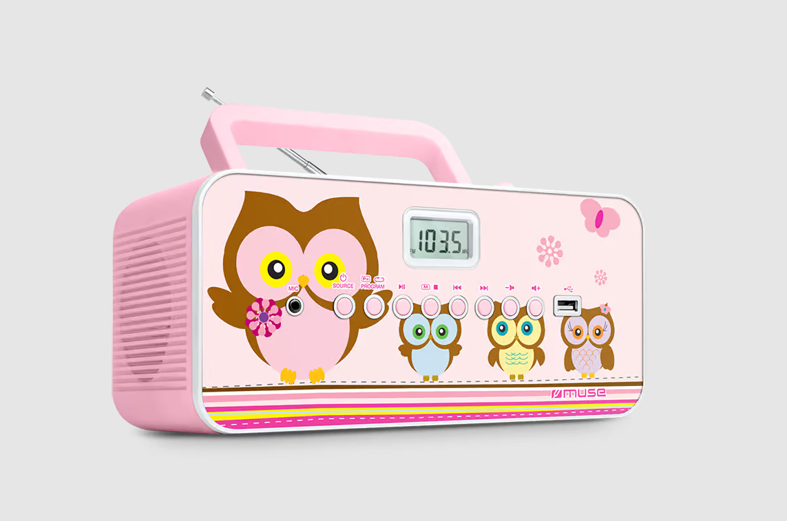 Muse | M-29KP | Portable radio CD/MP3 player with USB | 30 W | Pink/Image - Image 2