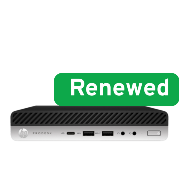 HP Renew Grade A | ProDesk 600 G4 Desktop Mini PC | Intel Core i3 | i3-8100T | 8 GB | SSD | 128 GB | Intel UHD Graphics 630 | Windows 11 | 12 month(s)