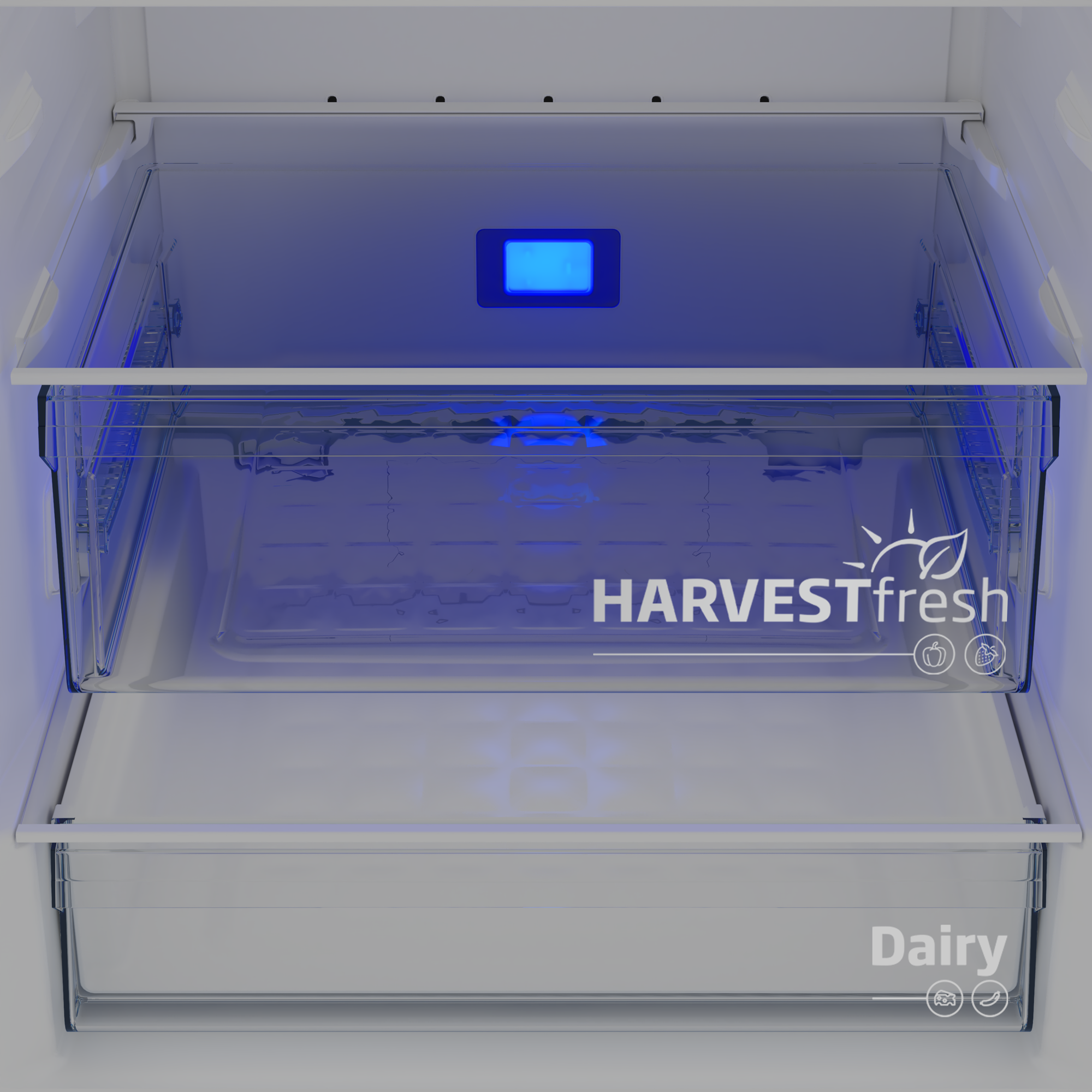 BEKO Refrigerator | B3RCNE564HXB | Energy efficiency class E | Free standing | Combi | Height 192 cm | No Frost system | Fridge net capacity 340 L | Freezer net capacity 150 L | Display | 39 dB | Stainless steel - Image 7