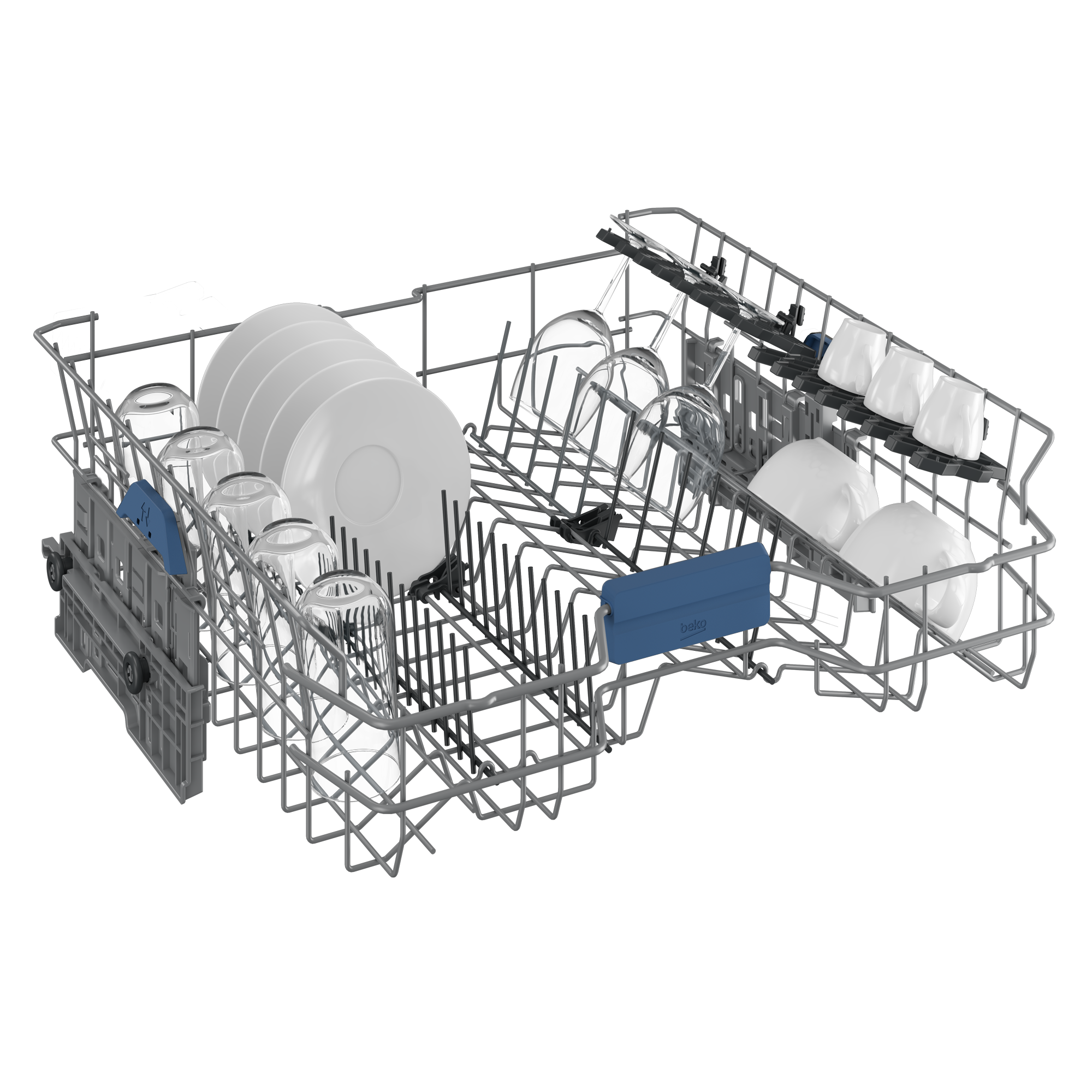 BEKO Dishwasher | DEN48530X | Freestanding | Width 60 cm | Number of place settings 15 | Number of programs 8 | Energy efficiency class D | Stainless steel - Image 8