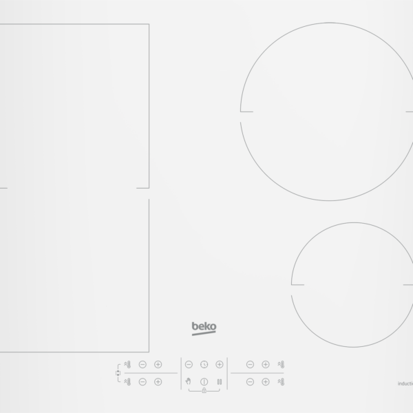 BEKO Hob | HII64200FMTW | Induction | Number of burners/cooking zones 4 | Touch control | Timer | White