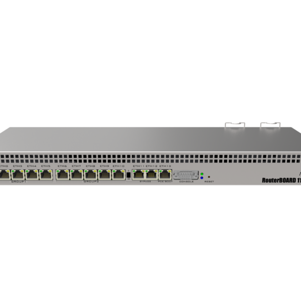 Mikrotik Wired Ethernet Router RB1100x4, 1U Rackmount, Quad core 1.4GHz CPU, 1 GB RAM, 128 MB, 13xGigabit LAN, 1xSerial console port RS232, PCB Temperature and Voltage Monitor, IP20, RouterOS L6 | MikroTik | Wired Ethernet Router | RB1100AHx4 | No Wi-Fi | 10/100/1000 Mbit/s | Mesh Support No | MU-MiMO No | No mobile broadband | 12 month(s)