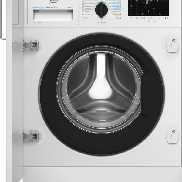 BEKO Washing machine | B3WBT671415W | Energy efficiency class A | Front loading | Washing capacity 7 kg | 1200 RPM | Depth 55 cm | Width 60 cm | Digital | Steam function