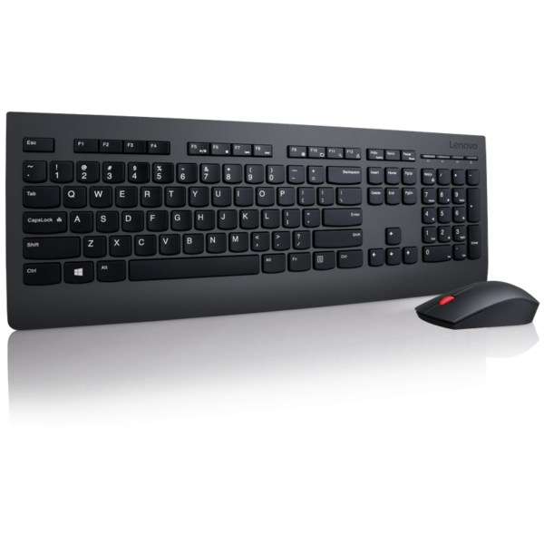 Lenovo | Professional | Professional Wireless Keyboard and Mouse Combo - US English with Euro symbol | Keyboard and Mouse Set | Wireless | Mouse included | US | Black | US English | Numeric keypad | Wireless connection