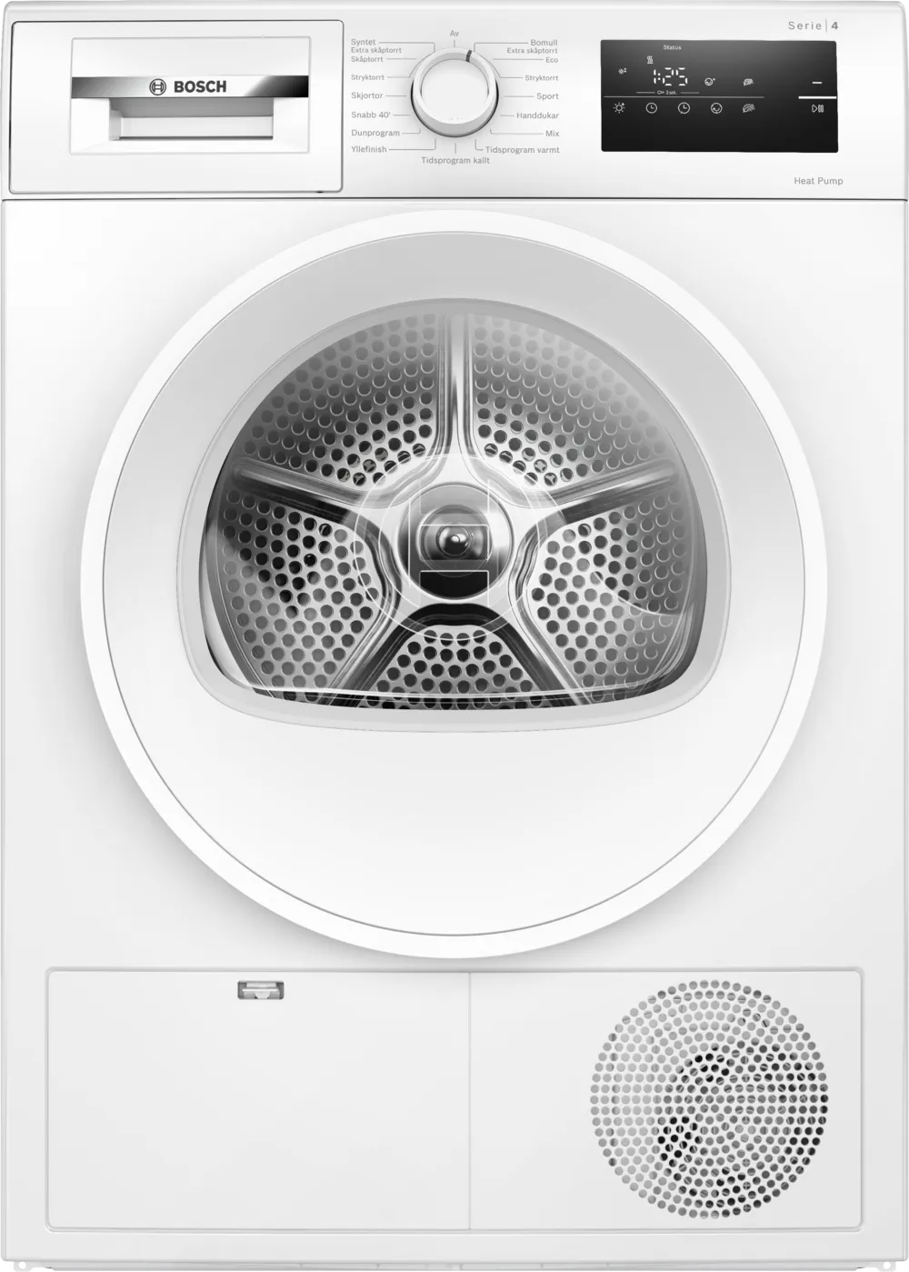 Bosch Dryer machine with heat pump | WTH85V0MSN | Energy efficiency class E | Front loading | 8 kg | LED | Depth 61 cm | White