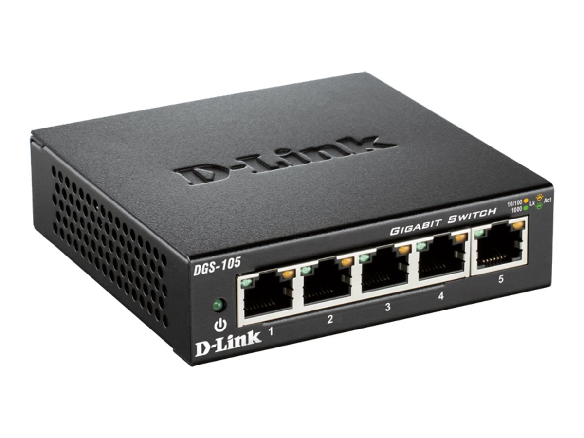 D-Link | Ethernet Switch | DGS-105/E | Unmanaged | Desktop | Gigabit Ethernet (copper) ports quantity 5 - Image 2