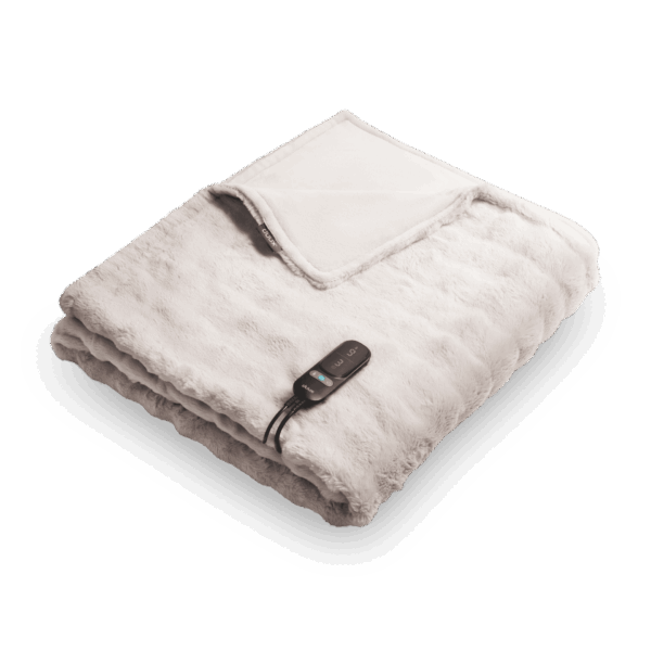 Duux Yentl Heated Overblanket, 200 x 200 cm | DXOB12 | Number of heating levels 9 | Number of persons 1 | Washable | Remote control | Premium faux fur | 200 W | Bubble Gray