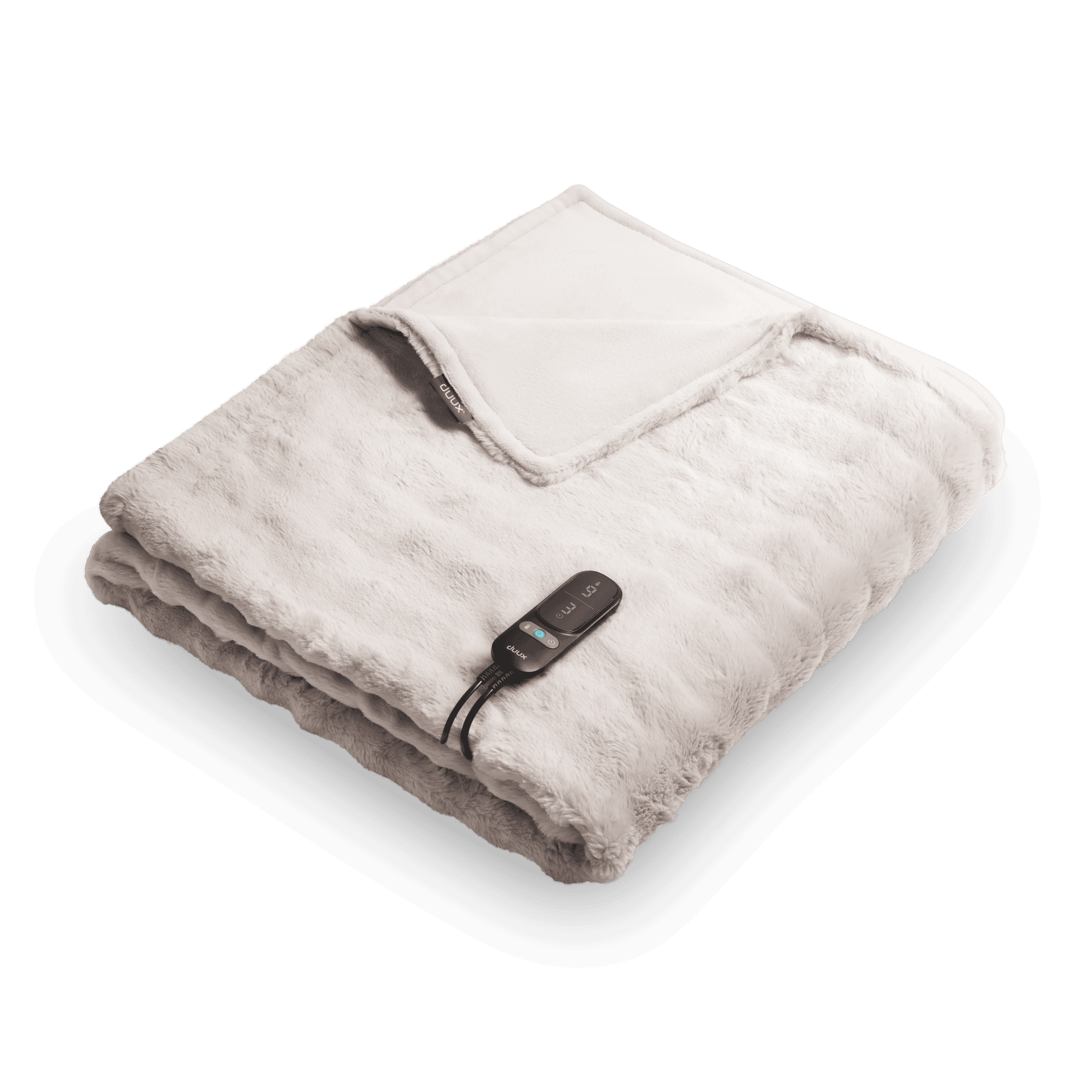 Duux Yentl Heated Overblanket, 200 x 200 cm | DXOB12 | Number of heating levels 9 | Number of persons 1 | Washable | Remote control | Premium faux fur | 200 W | Bubble Gray