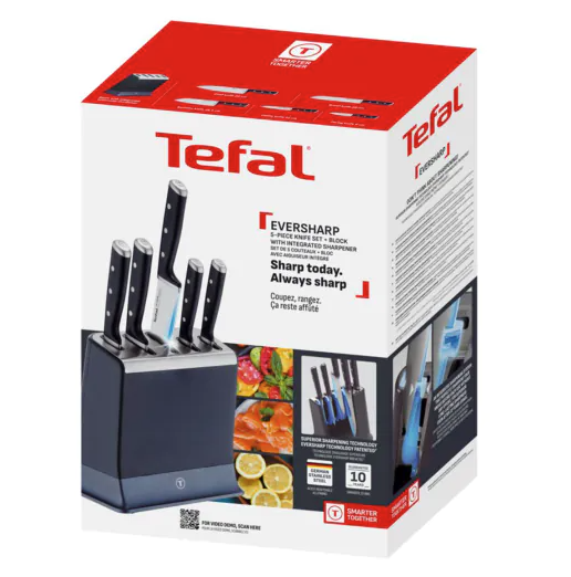 Tefal K297S644 EverSharp Stainless steel 5 pcs Knives Set | TEFAL - Image 4