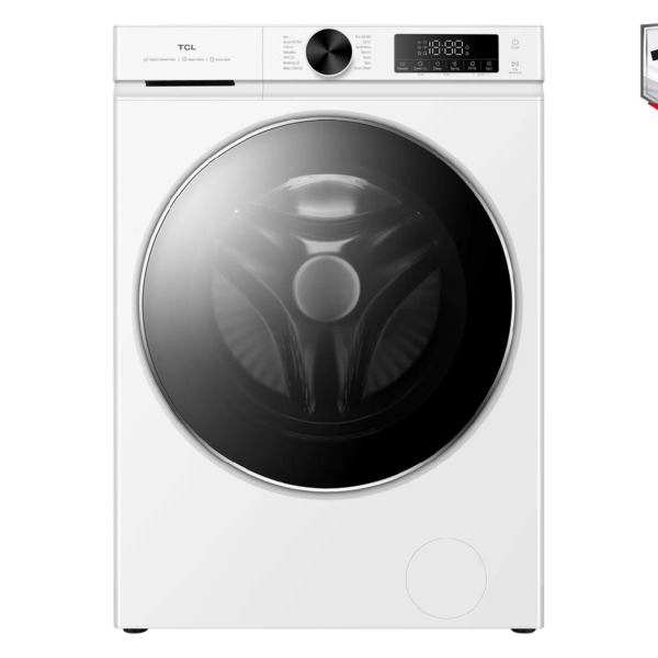 TCL Washing machine | FP0944WA0 | Energy efficiency class A | Front loading | Washing capacity 9 kg | 1400 RPM | Depth 56 cm | Width 60 cm | Display | LED | Steam function | White