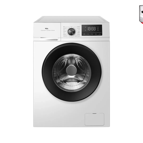 TCL Washing machine | FF1024WA2 | Energy efficiency class A-10% | Front loading | Washing capacity 10 kg | 1400 RPM | Depth 61 cm | Width 59.5 cm | Display | LED | Steam function | White