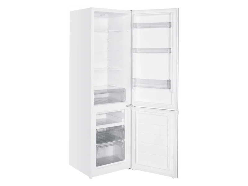 TCL Refrigerator | RF260BWE0 | Energy efficiency class E | Free standing | Combi | Height 182.3 cm | Fridge net capacity 187 L | Freezer net capacity 73 L | 40 dB | White - Image 4