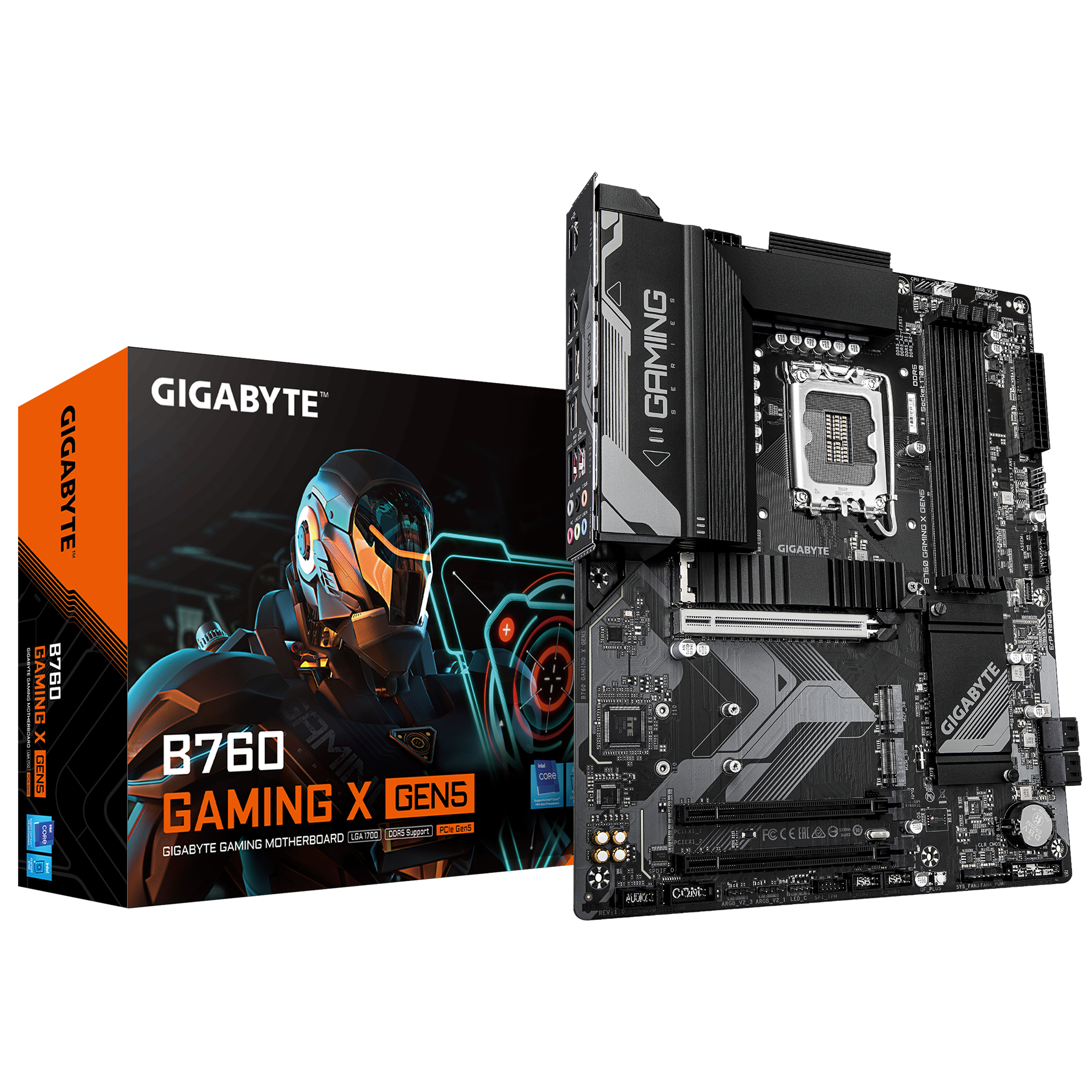 Gigabyte B760 GAMING X GEN5 | Processor family Intel | Processor socket LGA1700 | DDR5 | Supported hard disk drive interfaces M.2, SATA | Number of SATA connectors 4
