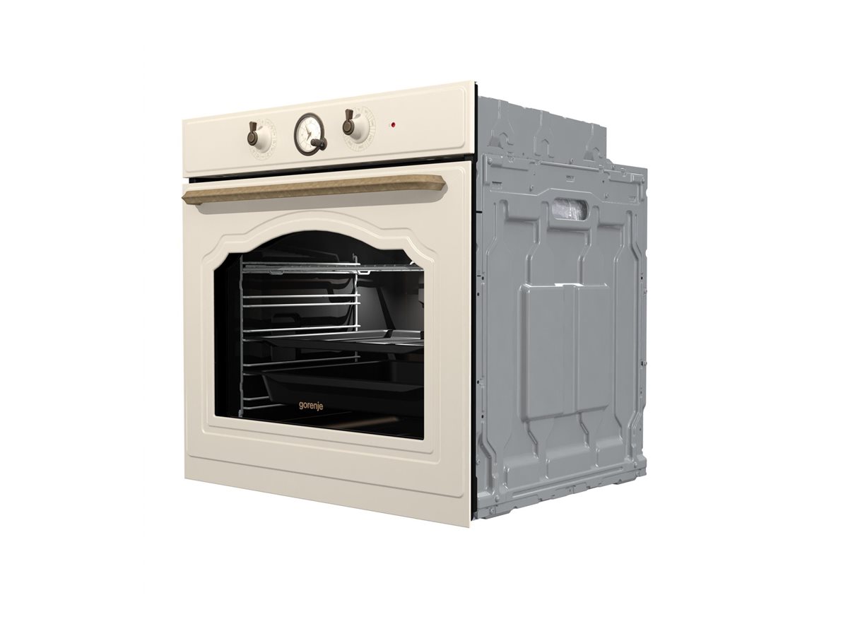 Gorenje | Oven | BOS67371CLI | 77 L | Multifunctional | EcoClean | Mechanical control | Steam function | Height 59.5 cm | Width 59.5 cm | Beige - Image 3